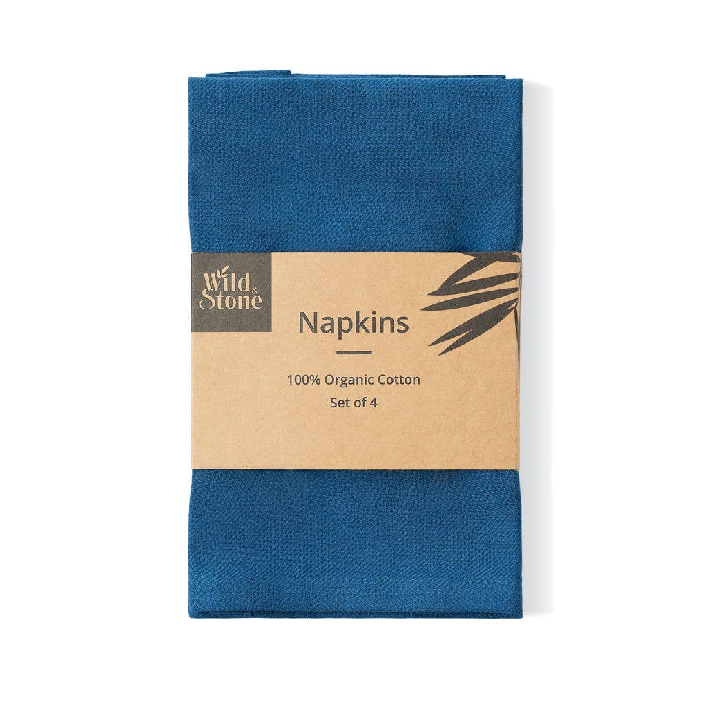 Eco-Friendly Cloth Napkins – Organic Cotton (4-Pack)