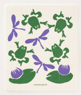 Frogs and Flies Swedish Dishcloth