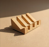 Angled Bamboo Soap Dish