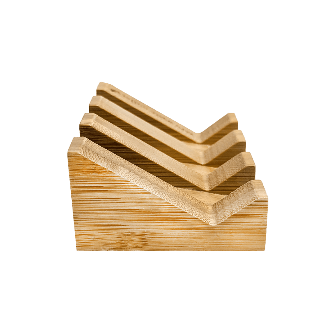 Angled Bamboo Soap Dish