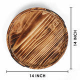 Aria Scorched Wood Serving Tray with Handles