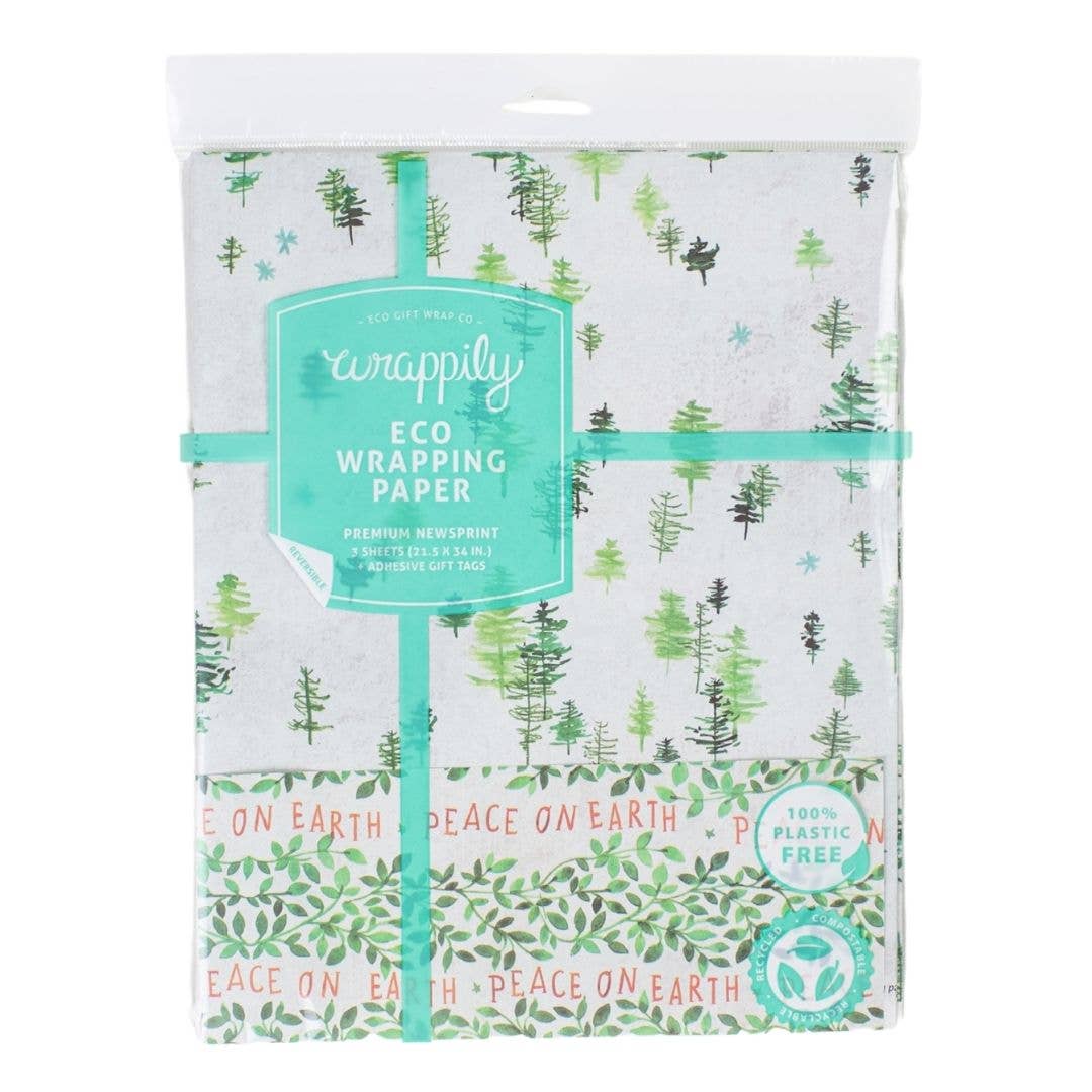 Peace on Earth • Double-Sided Eco Holiday Gift Wrap