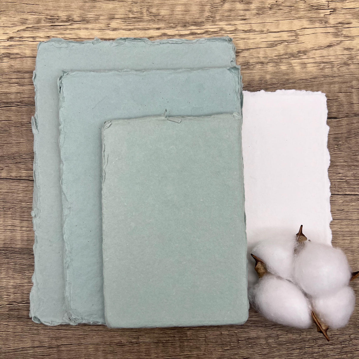 Sage Mist Handmade Cotton Paper (Set of 10)