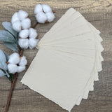 Beige Handmade Cotton Paper (Set of 10)