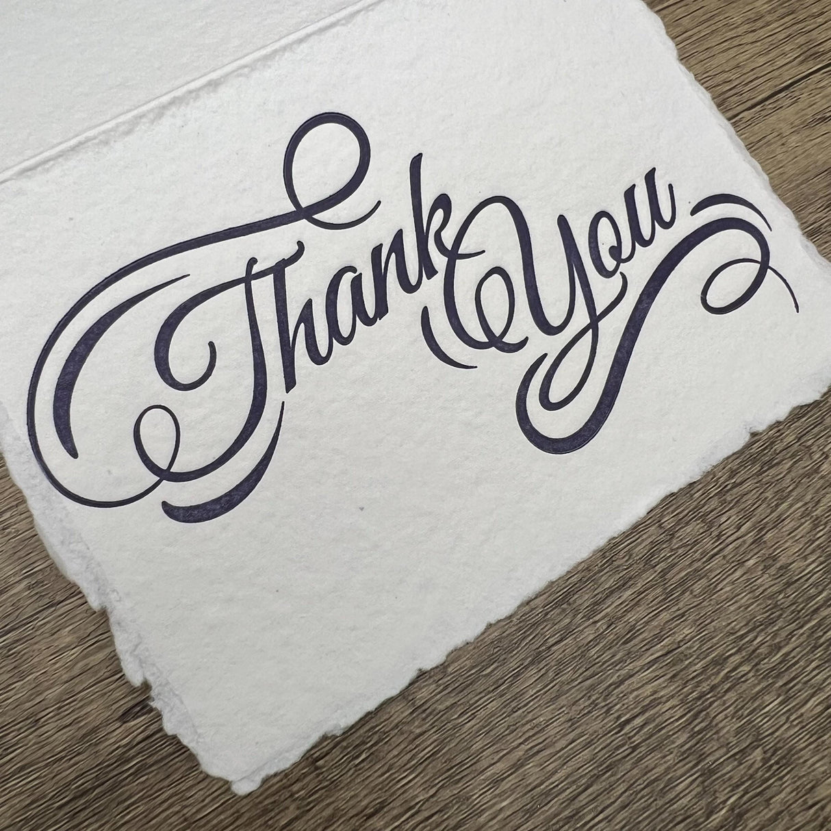 Set of 10 Letterpress Thank You Cards