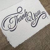 Set of 10 Letterpress Thank You Cards