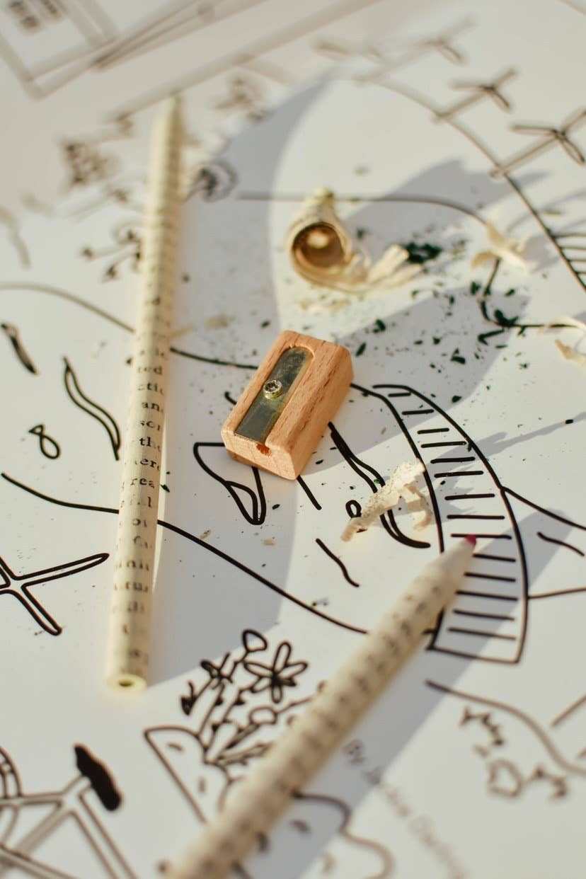 Wooden Pencil Sharpener | FSC Beechwood | Plastic-Free & Compostable