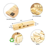 Bamboo Laundry Clothes Pins - Biodegradable & Vegan - 20 Pack
