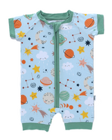 Bamboo Short Zipp Romper - Cosmic