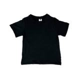 Bamboo Short Sleeve Crew Neck Tee in Black