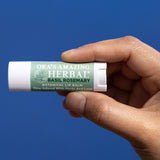 Natural Lip Balm, Herbal Infused, Basil Rosemary