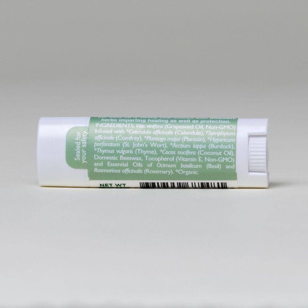 Natural Lip Balm, Herbal Infused, Basil Rosemary