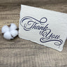 Set of 10 Letterpress Thank You Cards