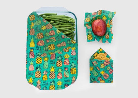 Beeswax Food Wrap - Pineapple Print
