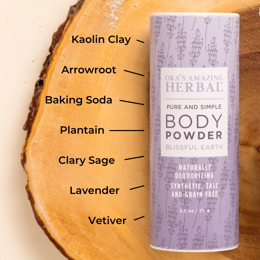 Talc Free Body Powder, Blissful Earth Lavender Scent