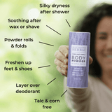 Talc Free Body Powder, Blissful Earth Lavender Scent