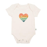 graphic bodysuit | loved rainbow heart