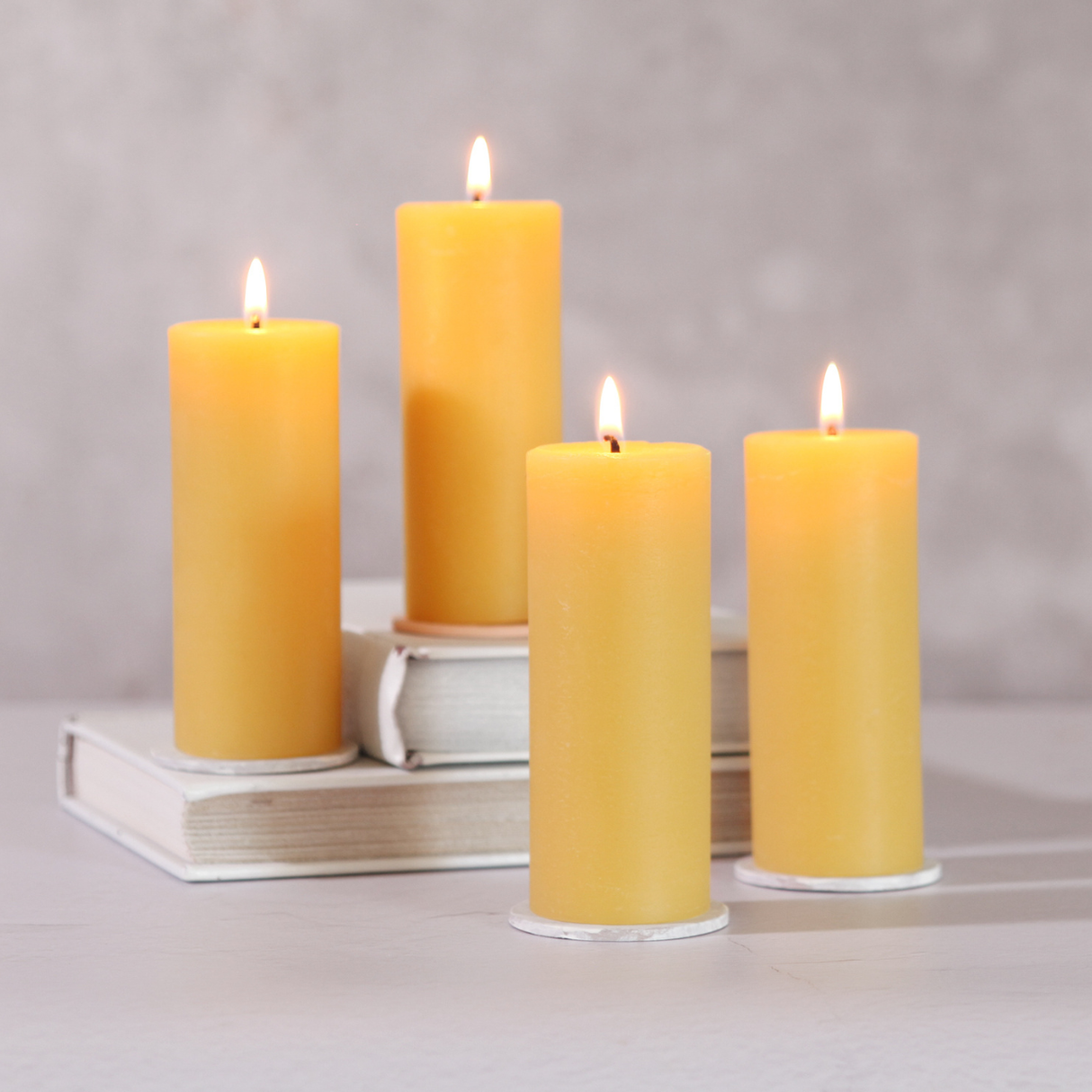 100% Pure Beeswax Pillar Candles (Multiple Colors)