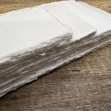 White 150gsm Handmade Cotton Paper (Set of 10)