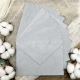 Dove Gray Handmade Cotton Envelopes (Set of 10)