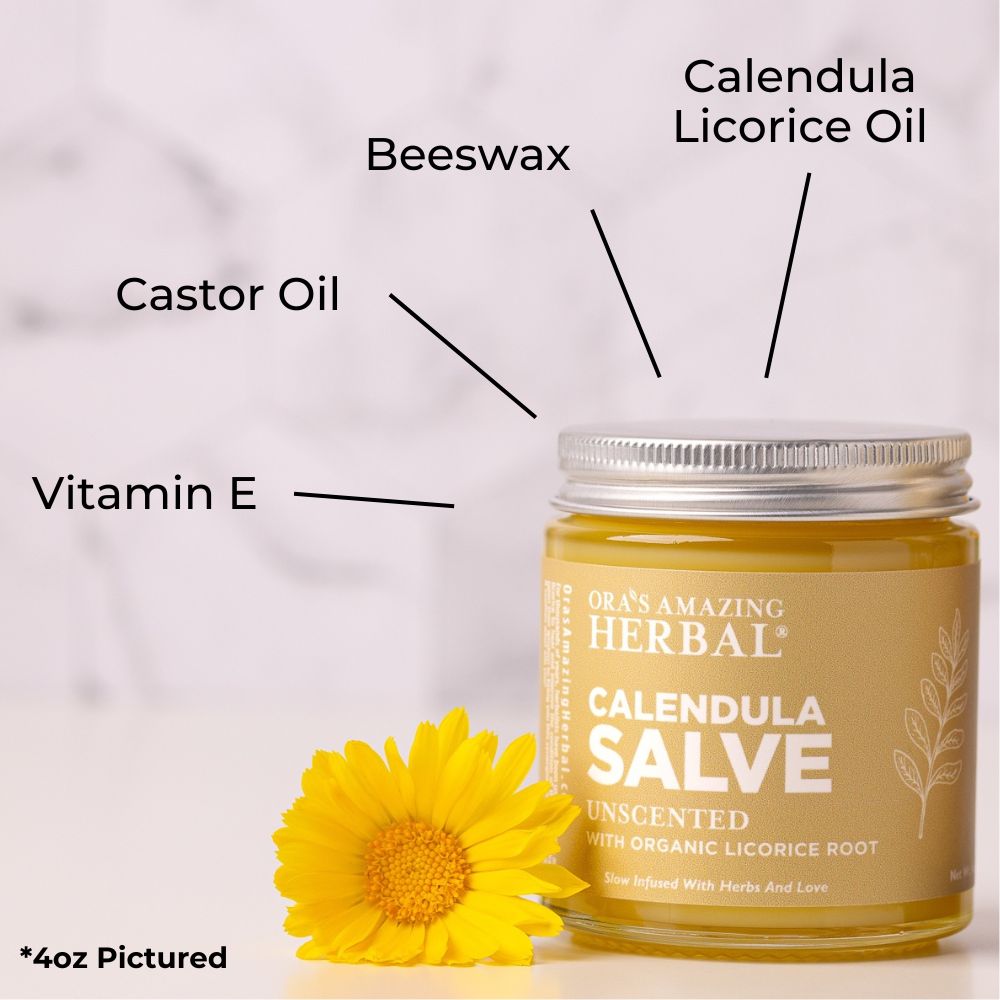 Calendula Salve with Castor Oil and Licorice Root
