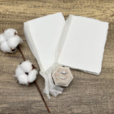 Handmade Cotton Vow Books (Pair) – Embossed or Blank