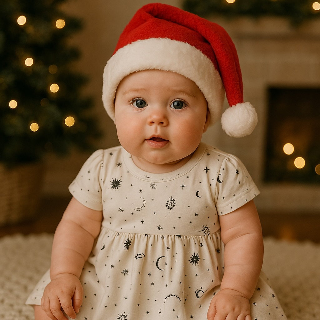 short sleeve twirl dress | celestial