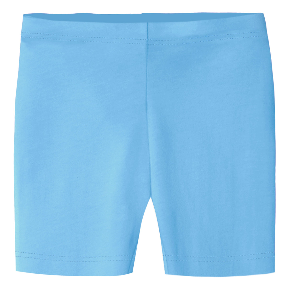 Girls Soft 100% Cotton Bike Shorts | Bright Light Blue