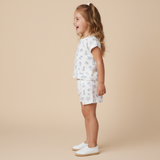 Organic Drop Shoulder Tee & Shorts Set - Coastal