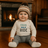 long sleeve graphic bodysuit | crawl walk ride