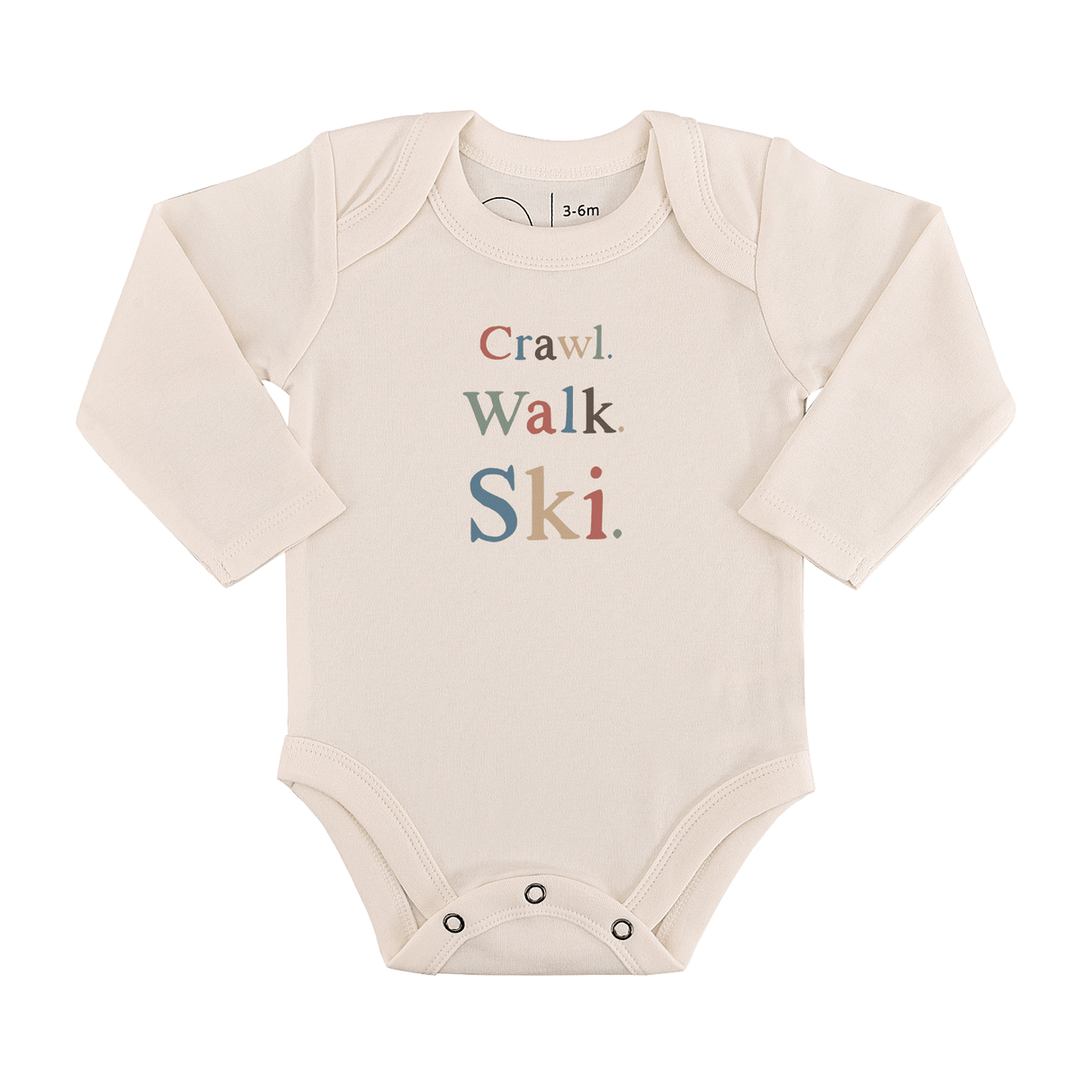 long sleeve graphic bodysuit | crawl walk ski