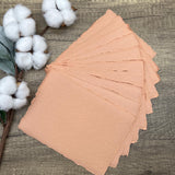 Coral Peach Handmade Cotton Paper (Set of 10)