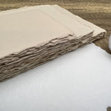 Beige Handmade Cotton Paper (Set of 10)