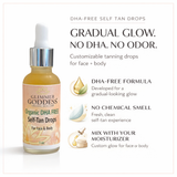 Organic DHA FREE Tanning Drops for Face & Body 1 oz.