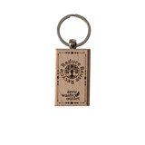 "Don't Forget Reusable Bags" Wooden Keychain