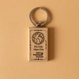 "Don't Forget Reusable Bags" Wooden Keychain