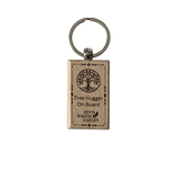 "Don't Forget Reusable Bags" Wooden Keychain