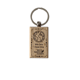 "Don't Forget Reusable Bags" Wooden Keychain