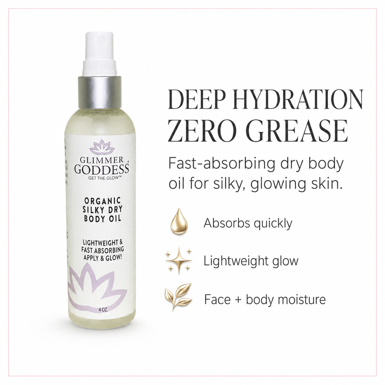 Organic Silky Dry Body Oil - 4 oz.