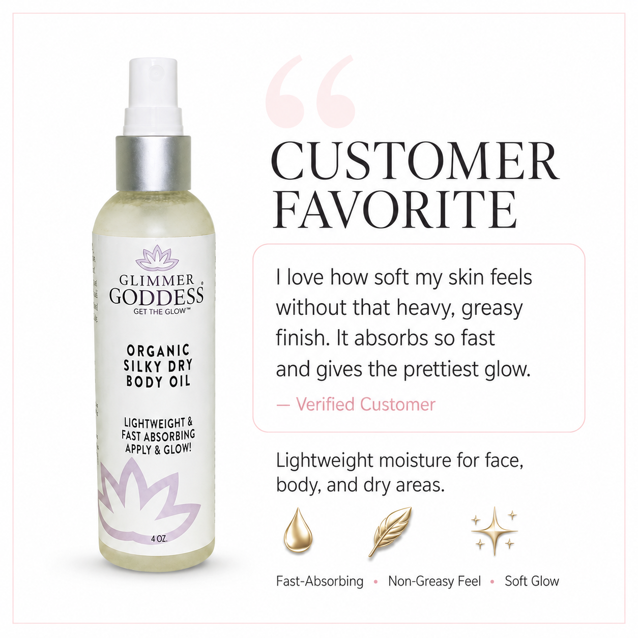 Organic Silky Dry Body Oil - 4 oz.