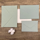 Sage Mist Handmade Cotton Envelopes (Set of 10)