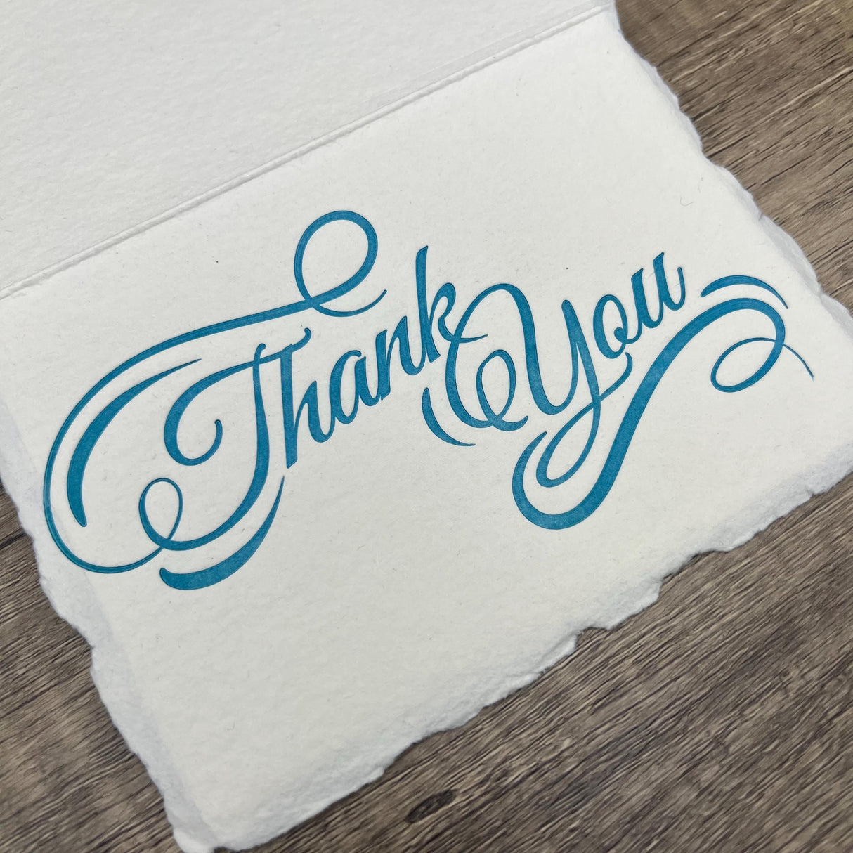 Set of 10 Letterpress Thank You Cards