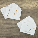 24 Piece Handmade Flower Petal Cotton Paper Thank You Card Set