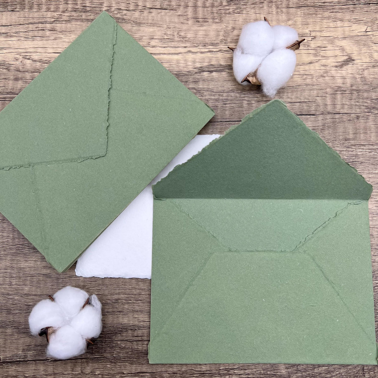 Desert Sage Handmade Cotton Envelopes (Set of 10)