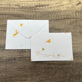 24 Piece Handmade Flower Petal Cotton Paper Thank You Card Set