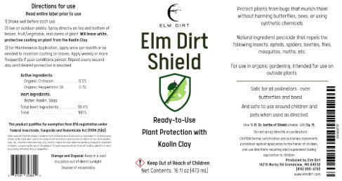 Elm Dirt's Shield, All Natural Pesticide
