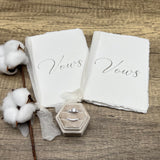Handmade Cotton Vow Books (Pair) – Embossed or Blank
