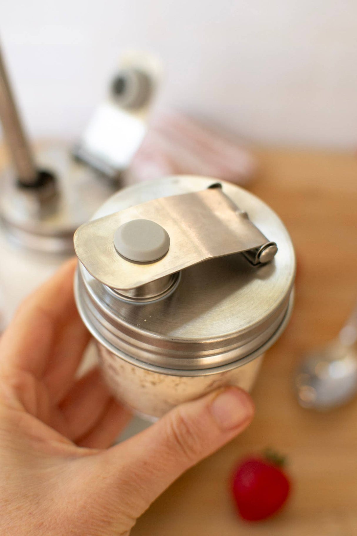 Pourable Jar Lid – Wide Mouth | Stainless Steel Mason Jar Pour Lid | Plastic-Free Kitchen Storage