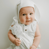 bonnet hat with ears | Ivory