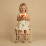 Organic Tie-Back Strap Dress - Dotty Gingham